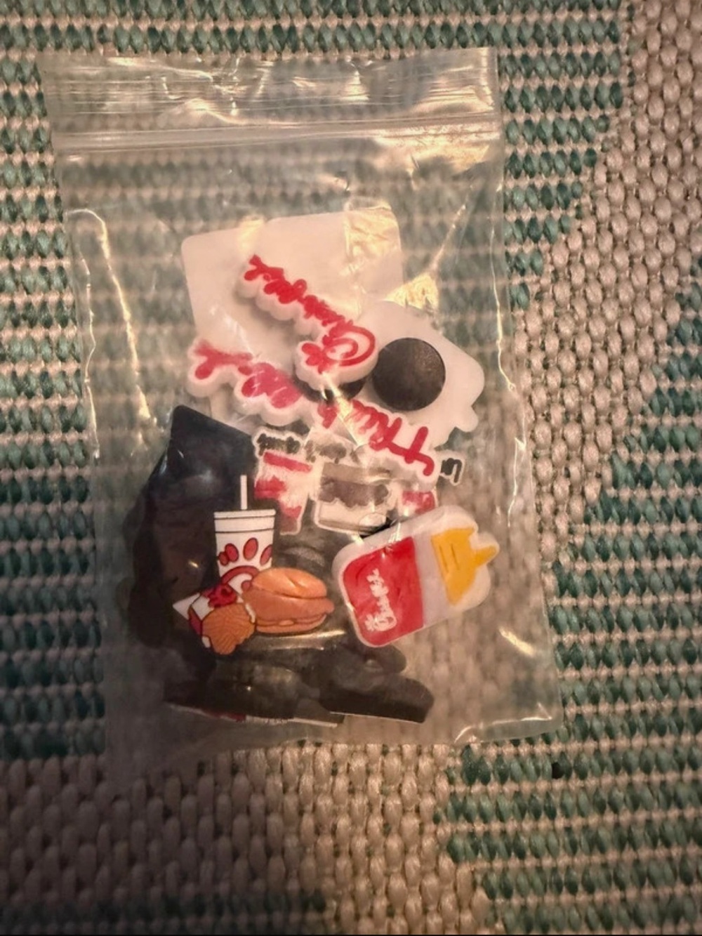 Fast Food Themed Shoe Charms - Assorted Red, White, Yellow Accents
